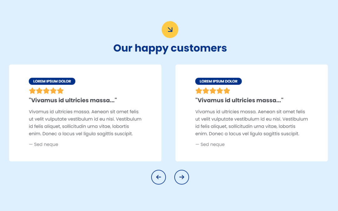 Testimonial Slider – Two Columns