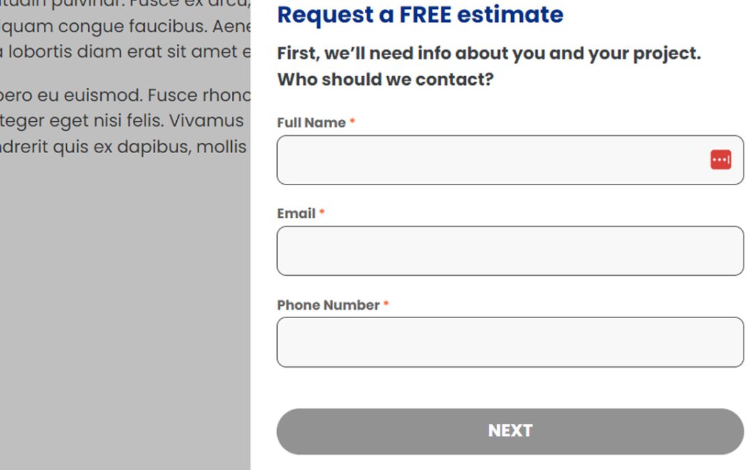 Contact Form Slideout