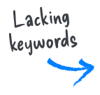 lacking keywords label