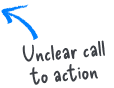 unclear cta label