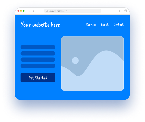 Example of a website browser