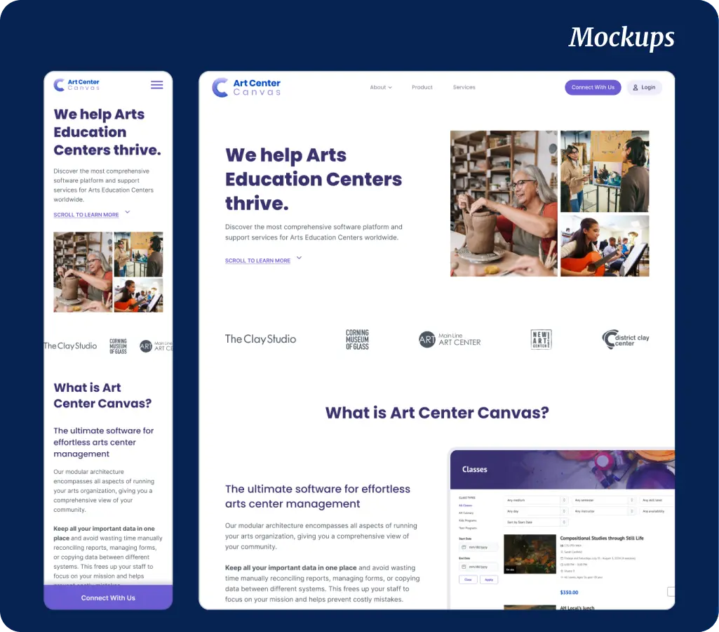 website mockup