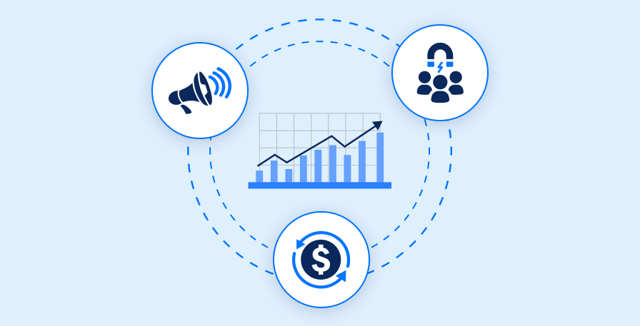 A graphic of different metrics icons