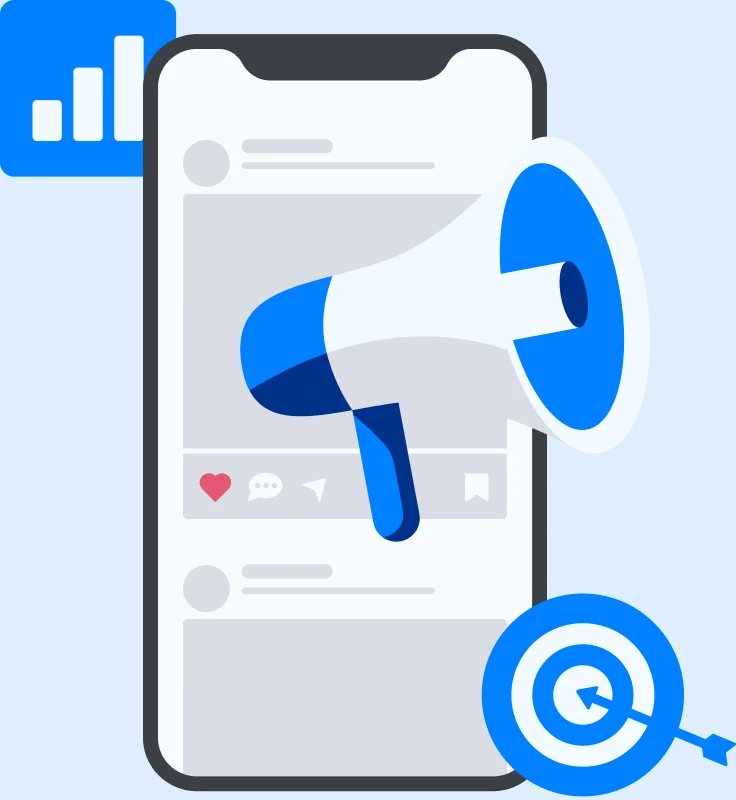 Phone with megaphone illustration