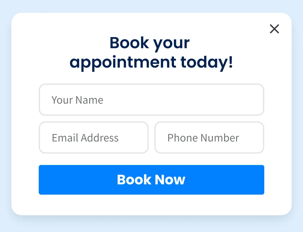 Appointment booking form illustration
