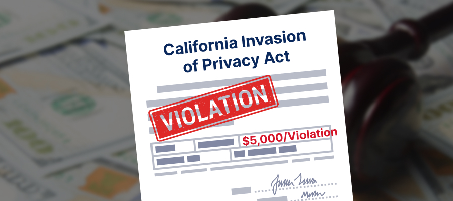 Graphic of a CIPA violation notification