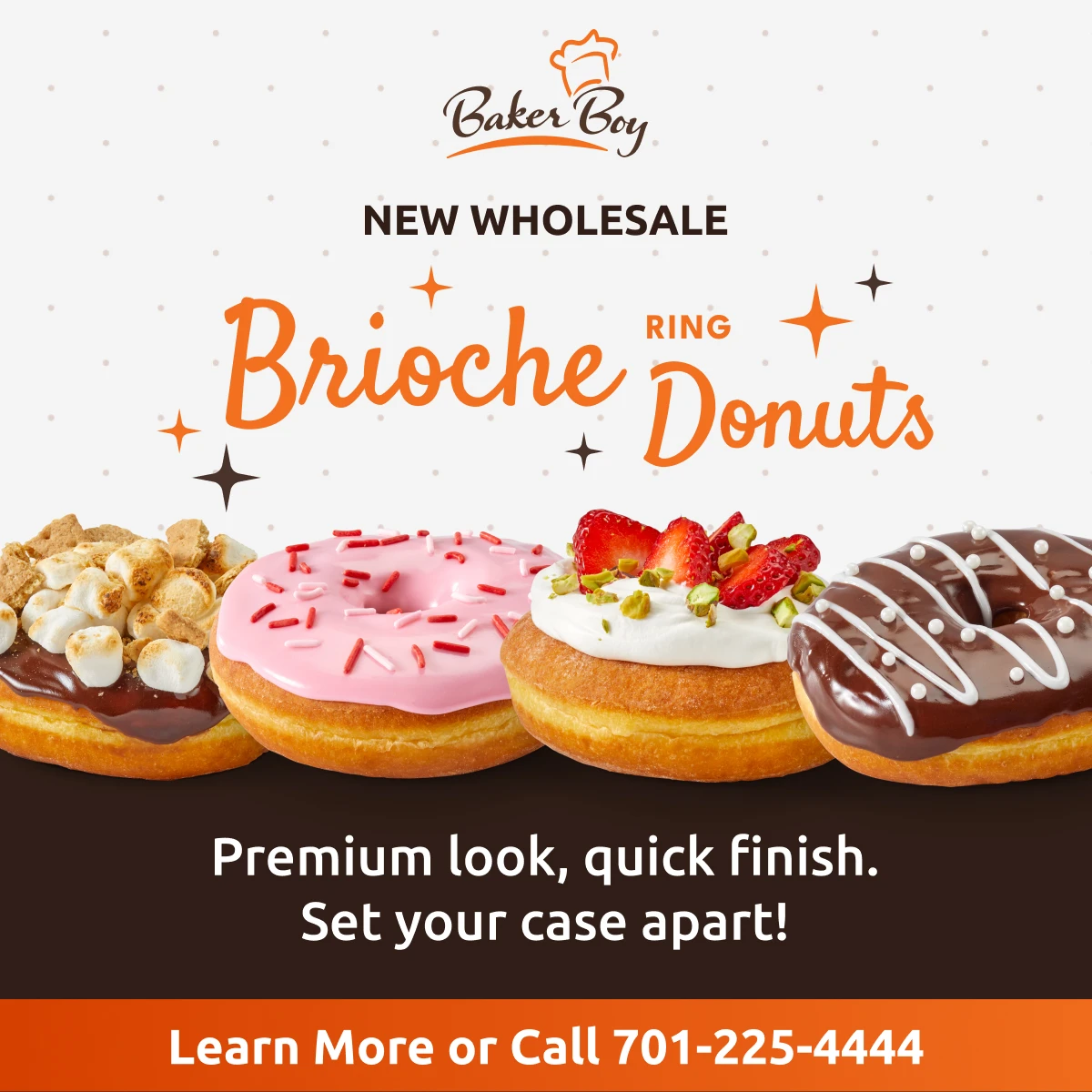 Baker Boy wholesale brioche donuts social ad example