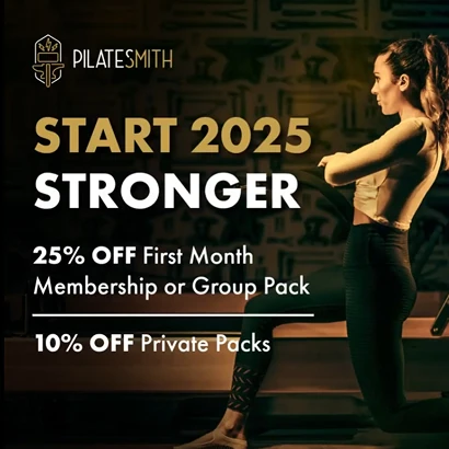 Pilatesmith new year membership social ad example